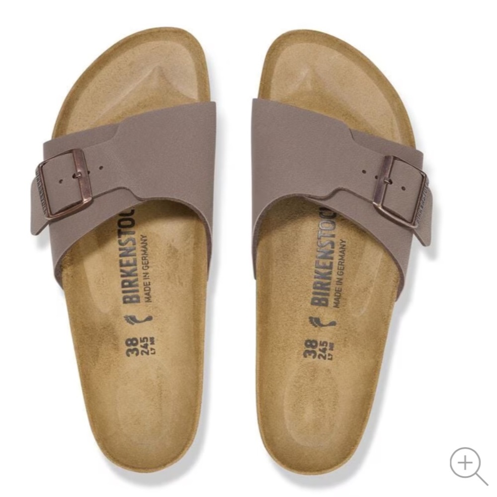 Birkenstock Womens Taupe Single Strap Sandals